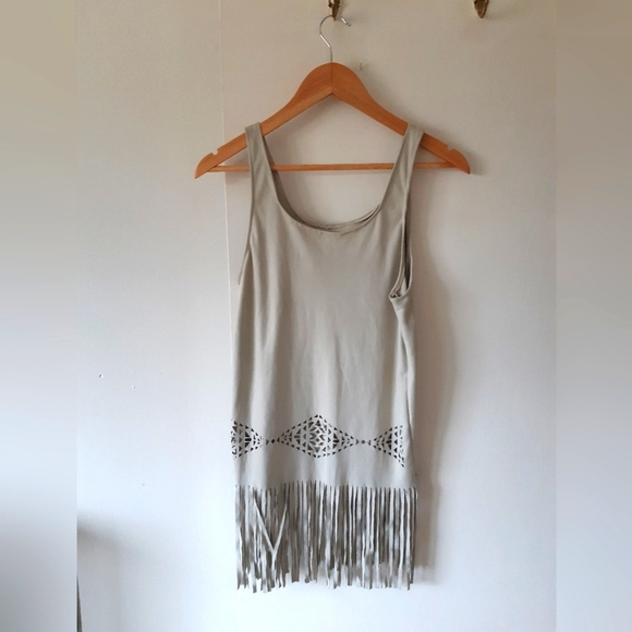 Suede fringe tank top - Picture 1 of 2